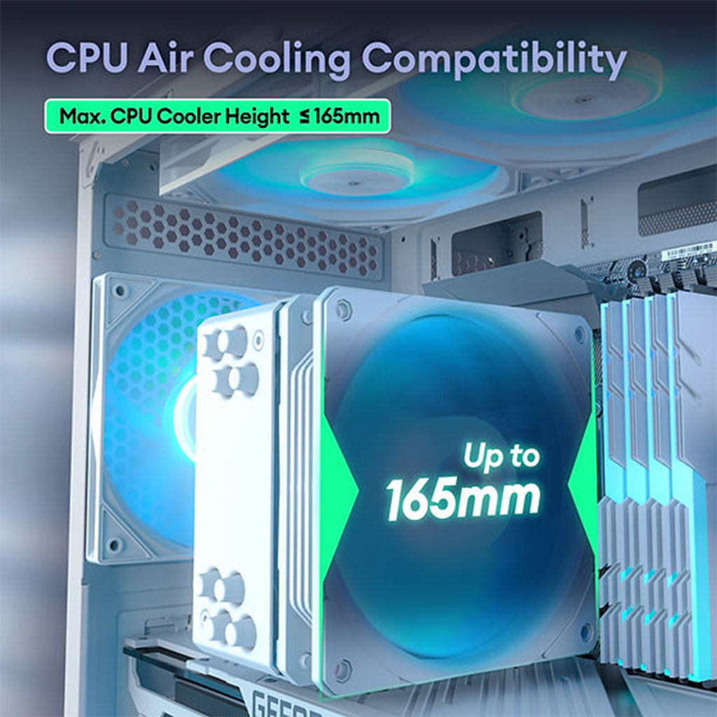 OKINOS Mirage 4 ARGB Micro ATX Case - Black - OKICC-MG4-MATXB | Mwave