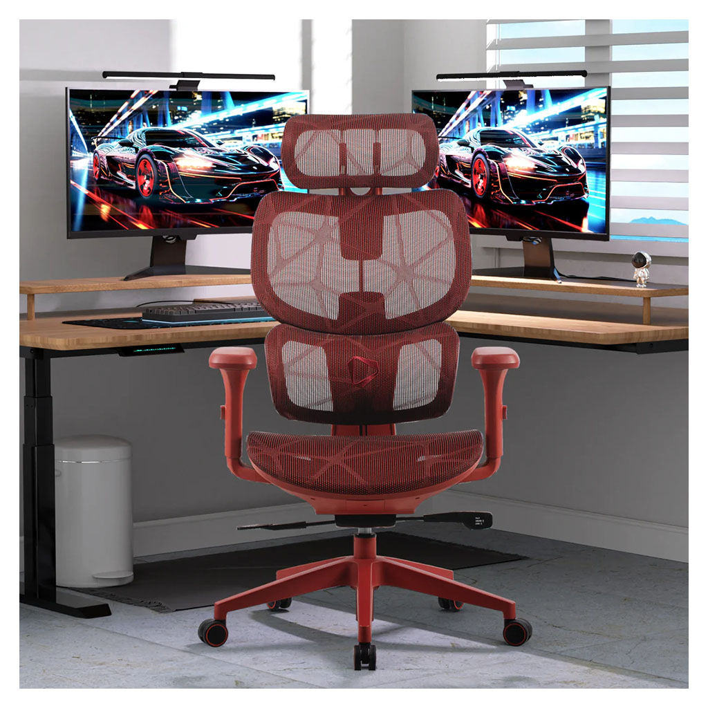 ONEX VENTRA Premium Mesh Gaming Office Chair - Red - ONEX-VENTRA-RD | Mwave