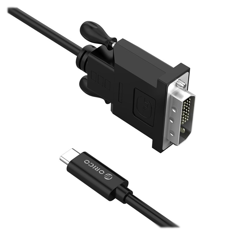 Orico XC205 1.8m USBC to DVI Adapter Cable Black ORICOXC20518BK Mwave