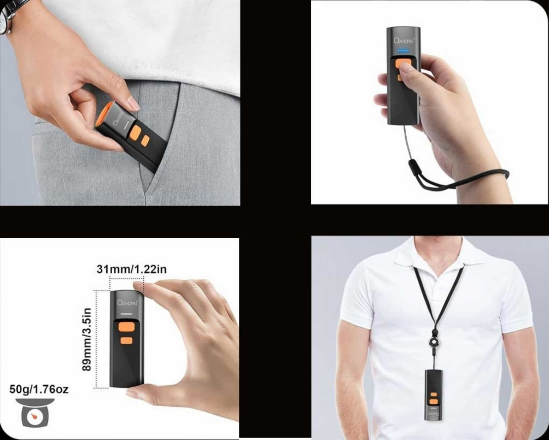 Oxhorn UB-D203 Desktop 2D Bluetooth 5.0 Barcode Scanner