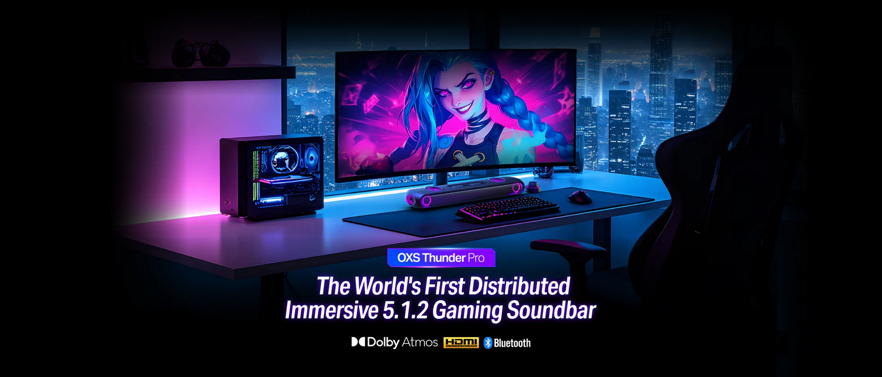 OXS Thunder Pro Dolby Atmos 5.1.2ch Gaming Soundbar
