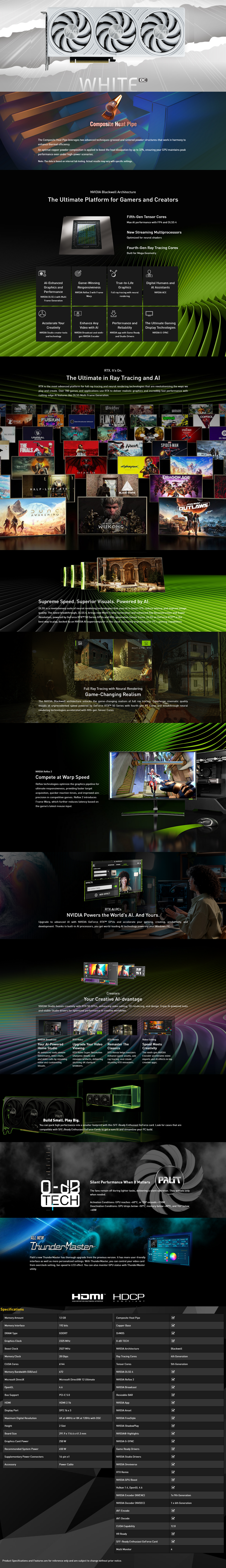 Palit GeForce RTX 5070 White OC 12GB Video Card