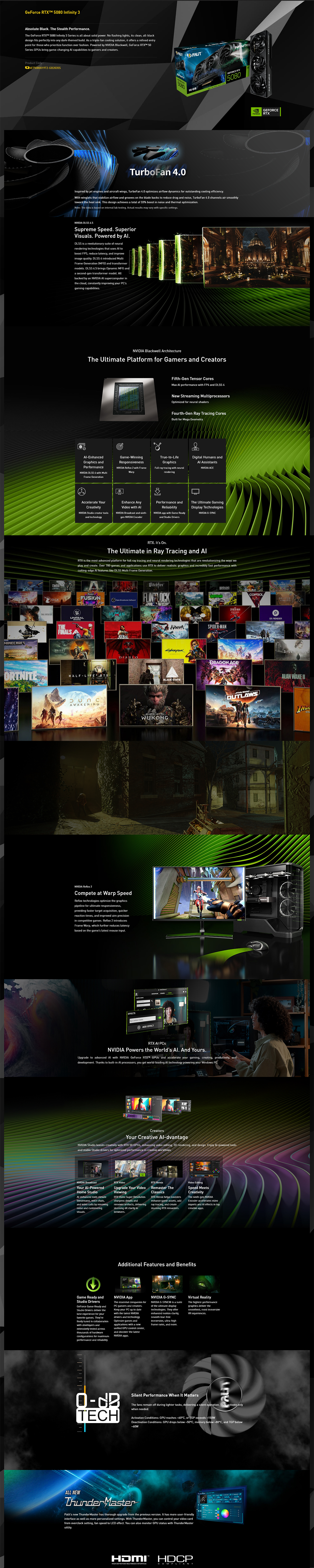 Palit GeForce RTX 5080 Infinity 3 16GB Video Card