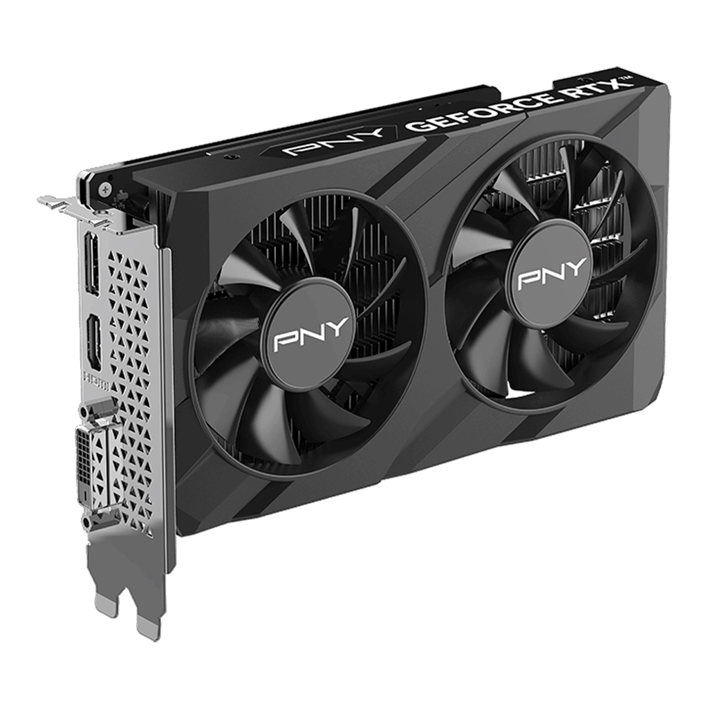 PNY Carte Graphique GeForce RTX 3050 6GB Verto Dual Fan - GPU Gaming Et Création