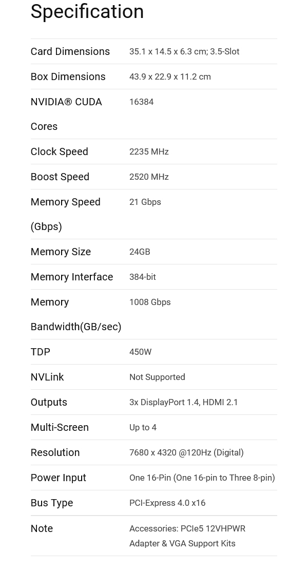 PNY VCG409024TFXMPB GeForce RTX 4090 24GB XLR8 Video Card PCC COMPUTERS