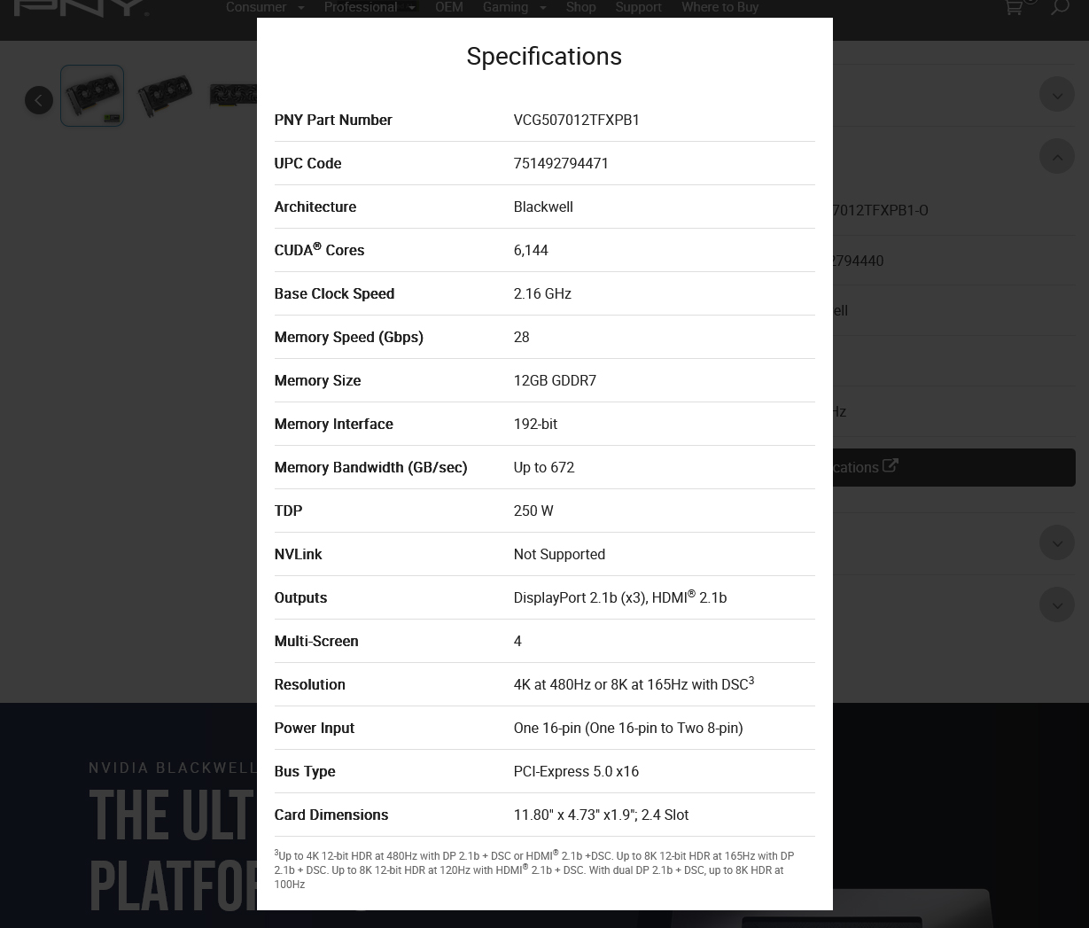 PNY GeForce RTX 5070 Triple Fan OC 12GB Video Card