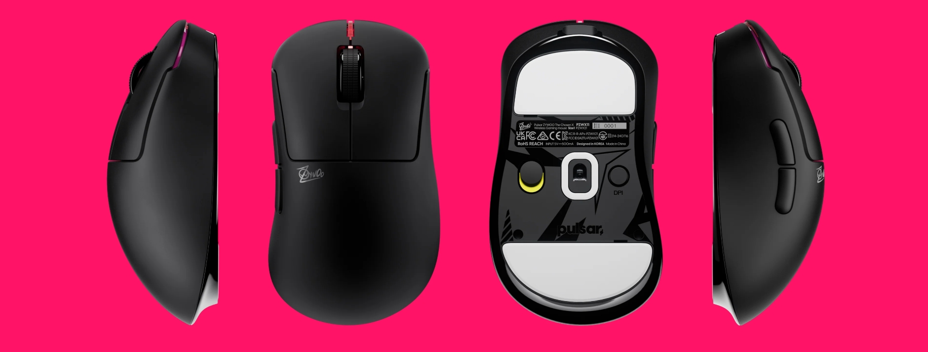 Pulsar Medium Wireless Gaming Mouse - ZywOo The Chosen Mouse (Black)