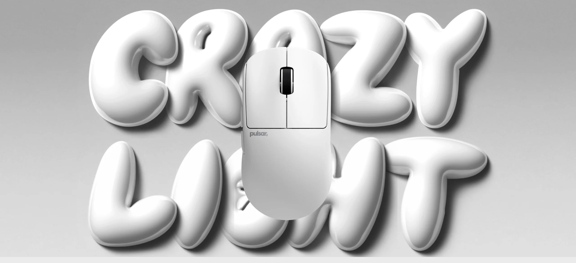 Pulsar X2 CrazyLight Medium 8K Wireless Optical Gaming Mouse - Uyuni White