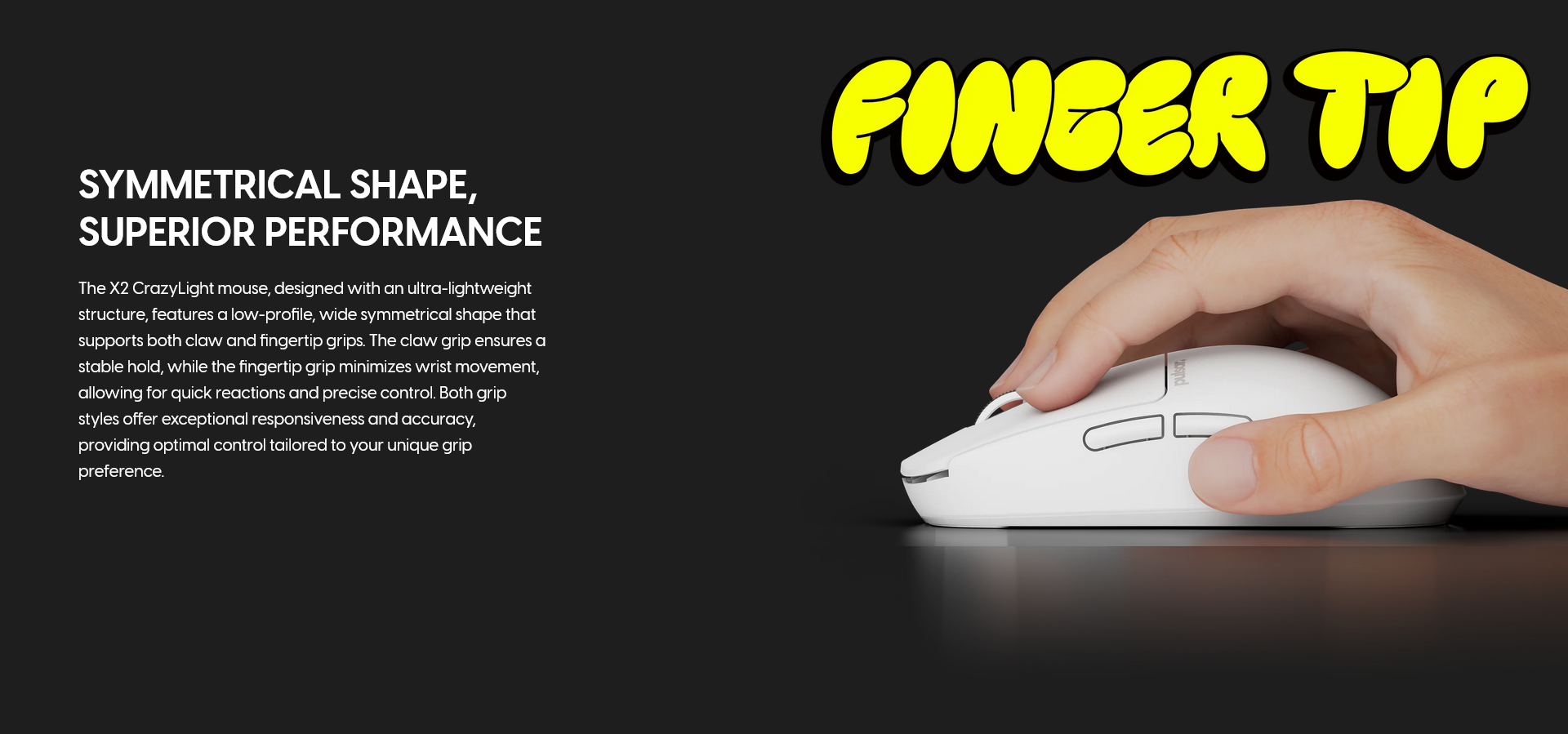 Pulsar X2 CrazyLight Medium 8K Wireless Optical Gaming Mouse - Uyuni White