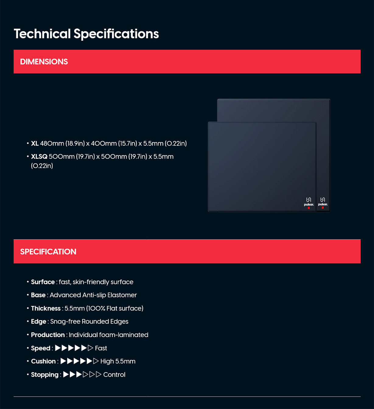 Pulsar x VAXEE eS PD170 XL Gaming Mousepad