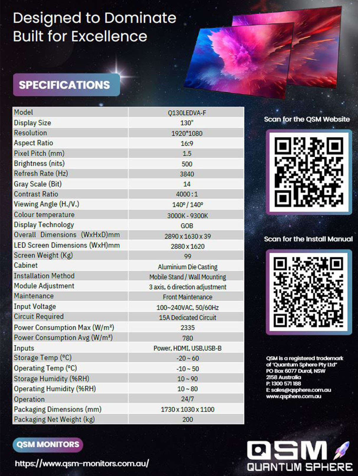 QSM Q130LEDVA-F 130