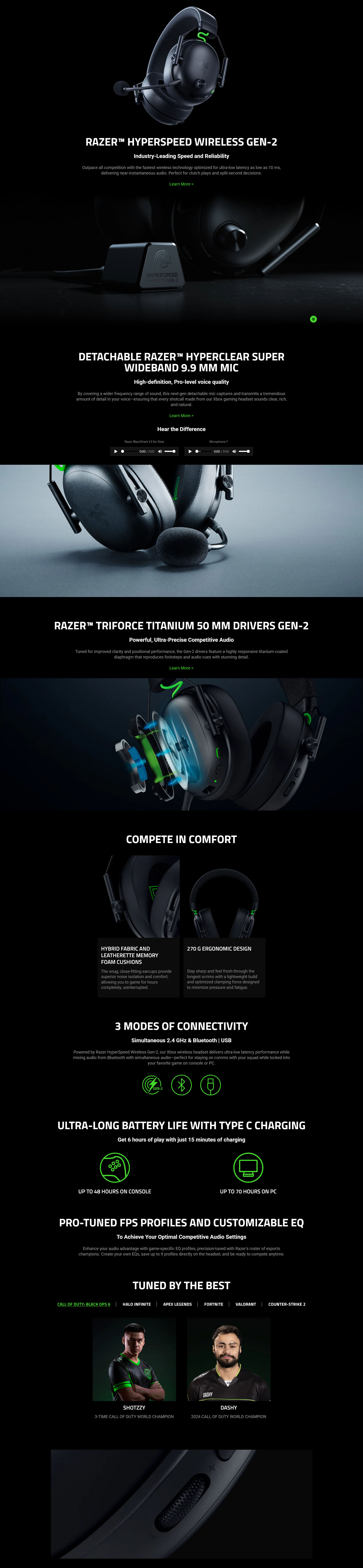 Razer BlackShark V3 Wireless Esports Headset for Xbox