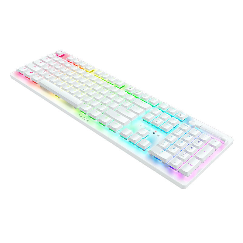 Razer DeathStalker V2 Pro RGB Wireless Gaming Keyboard - White - Clicky ...