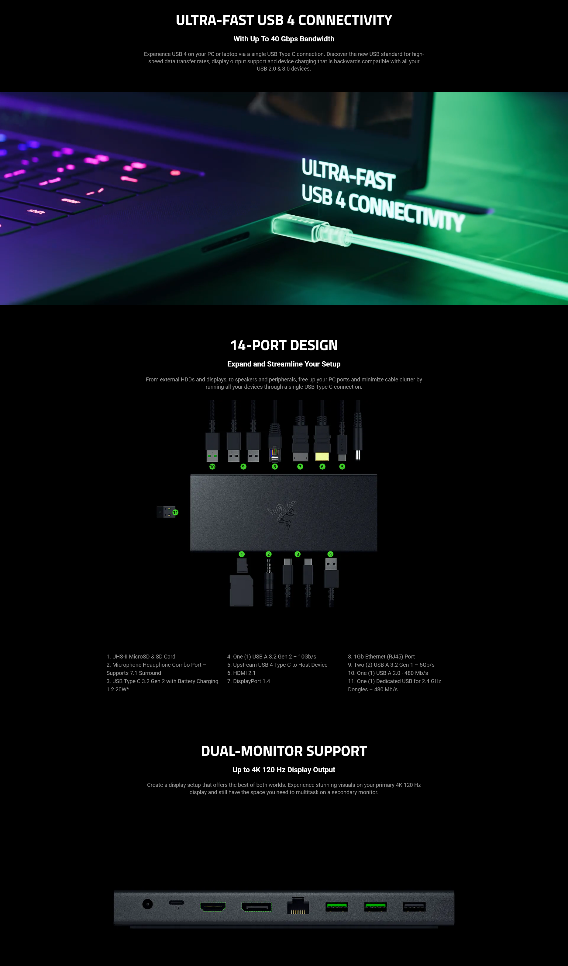 Razer USB 4 Dock - Mercury White - RC21-02280200 | Mwave
