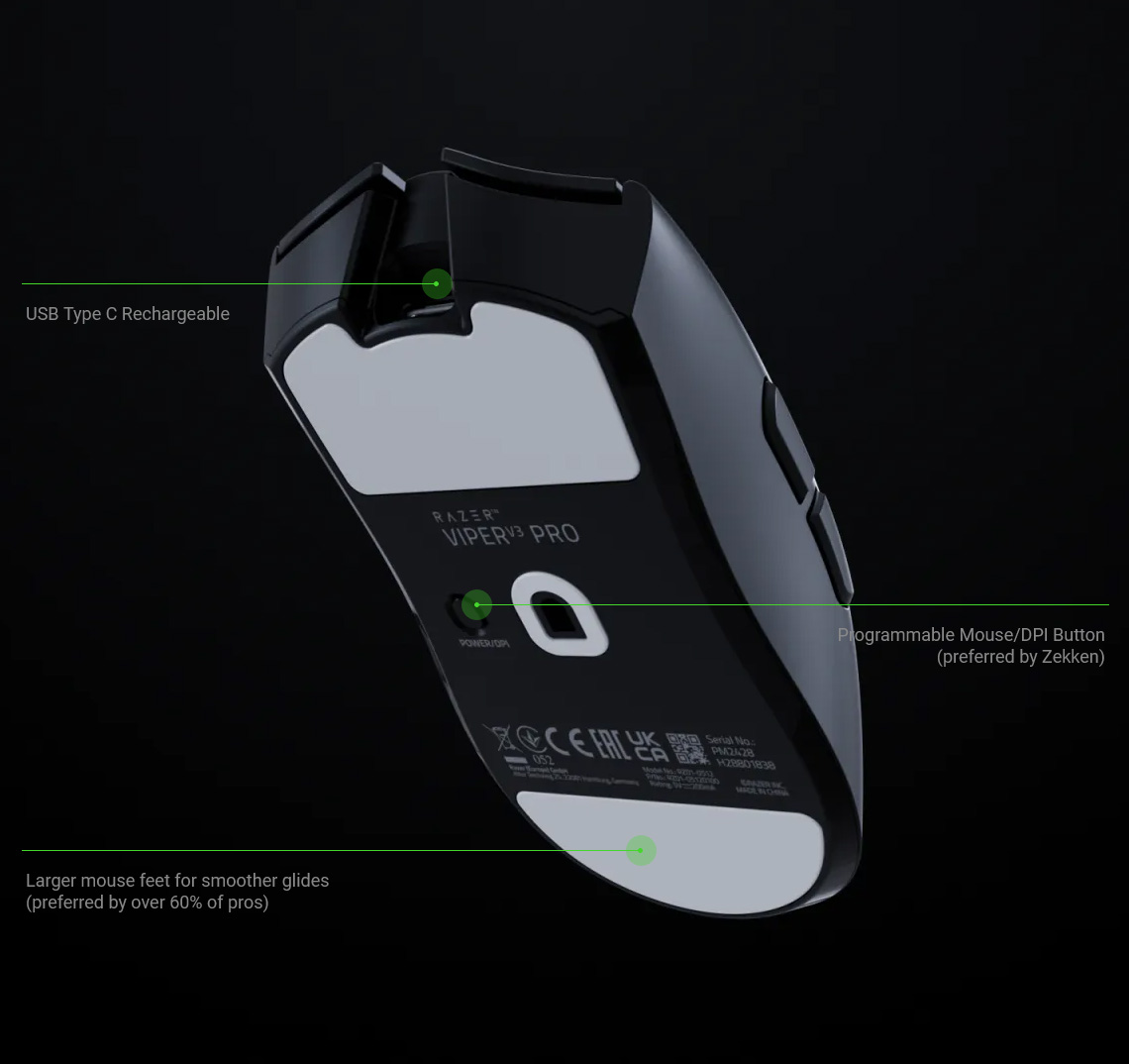 Razer Viper V3 Pro Wireless Esports Gaming Mouse - Black Edition
