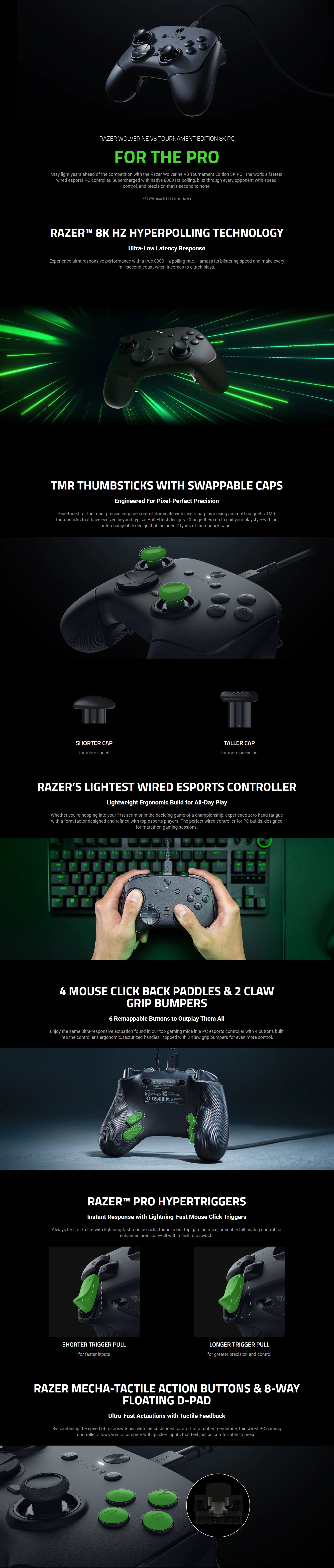 Refurbished - Razer Wolverine V3 8K Wired Esports Controller - Tournament Edition