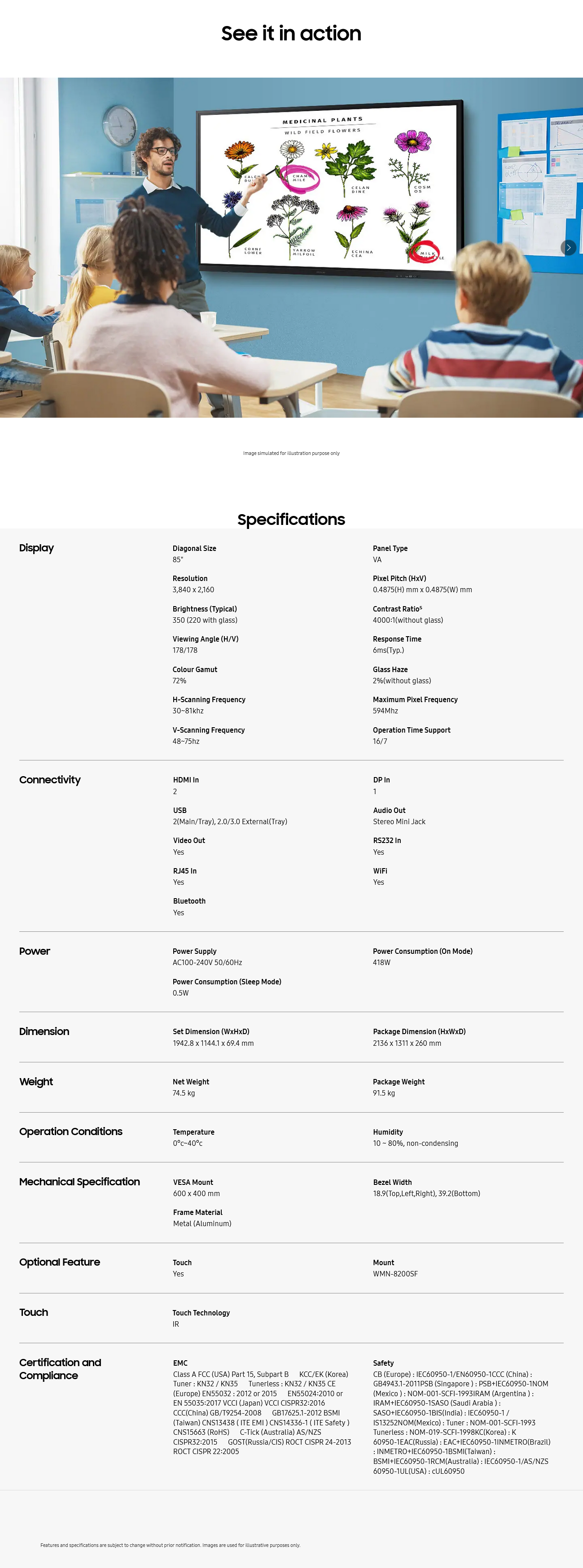Samsung Flip 3 WM85A 85