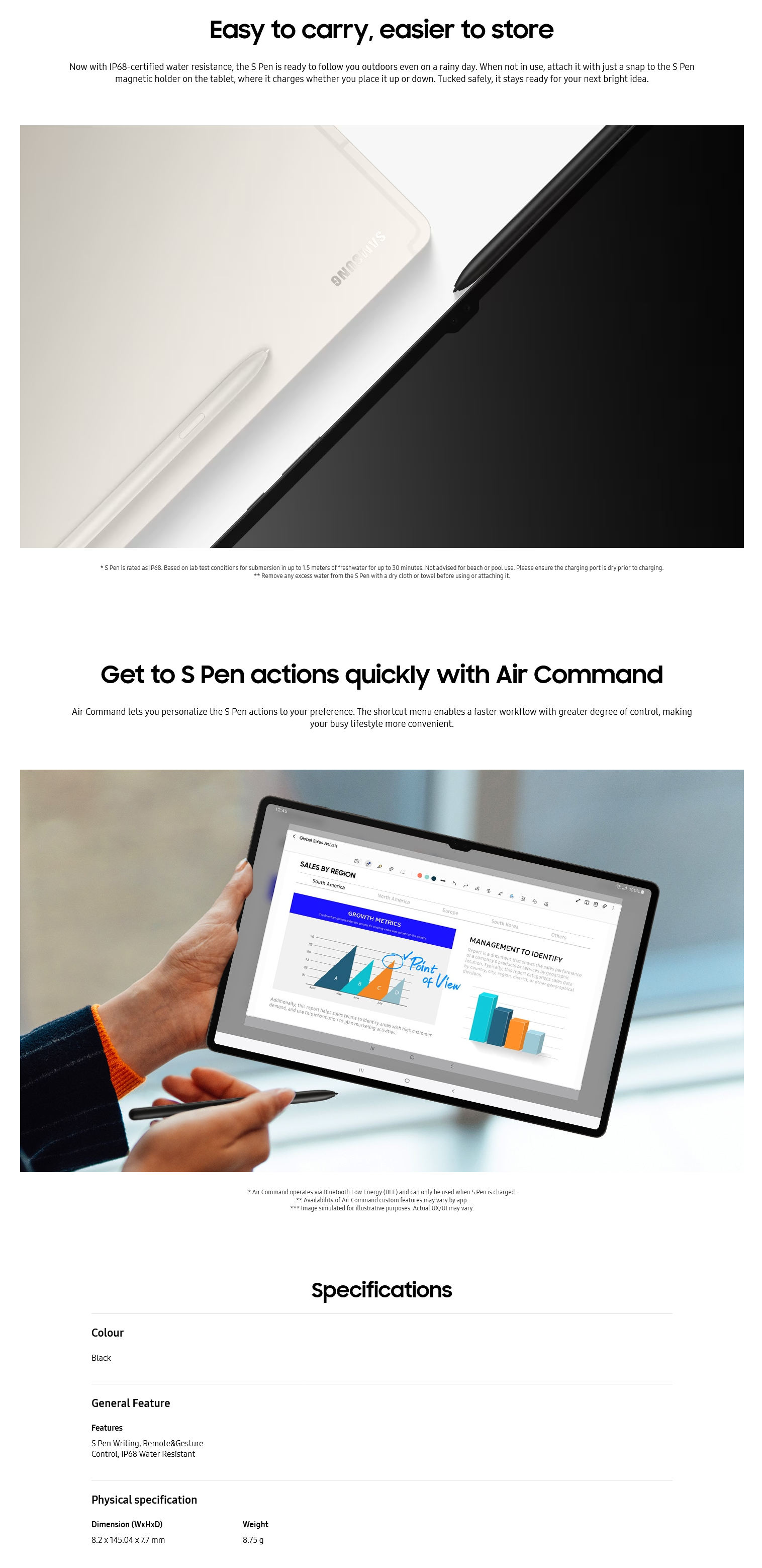 Samsung Galaxy Tab S9 Series S Pen - Back