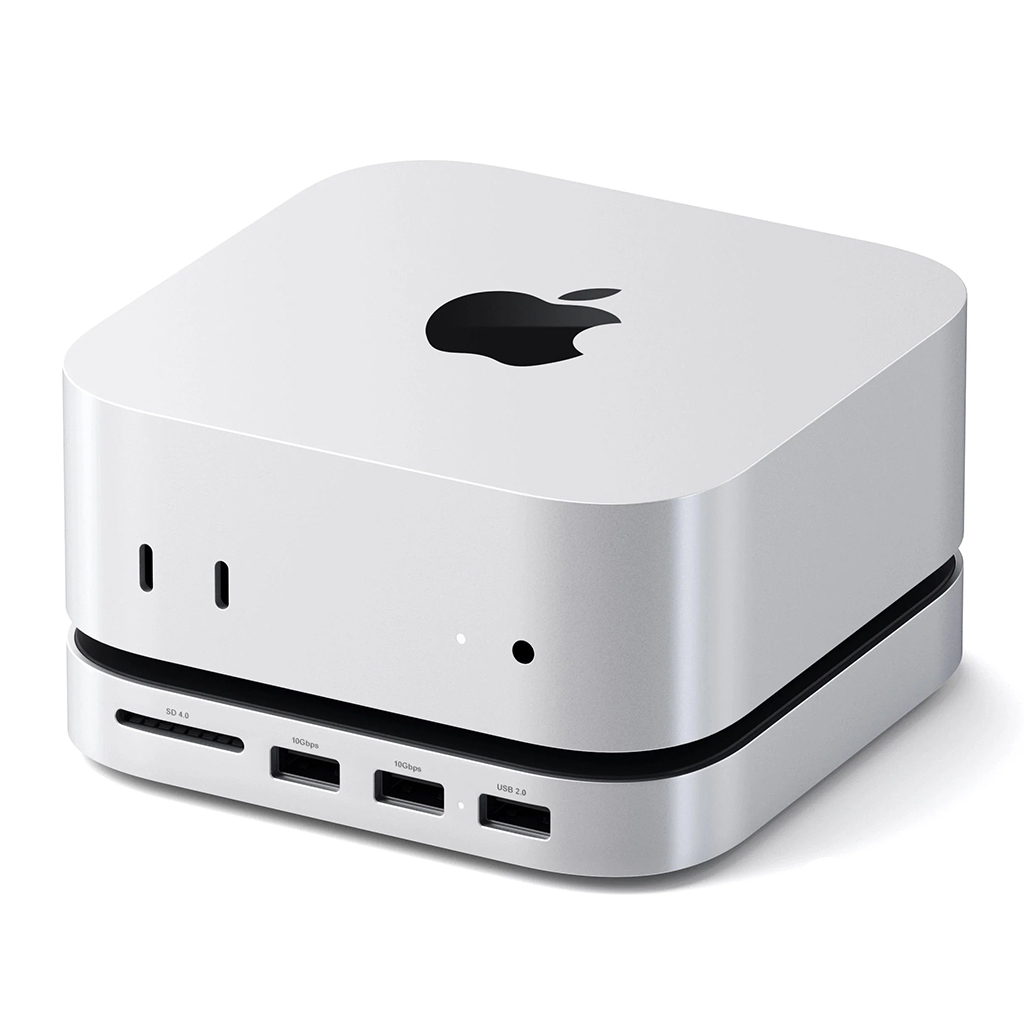 Satechi Mac Mini M4 Stand & Hub with SSD Enclosure - Silver - ST-GNMMES ...