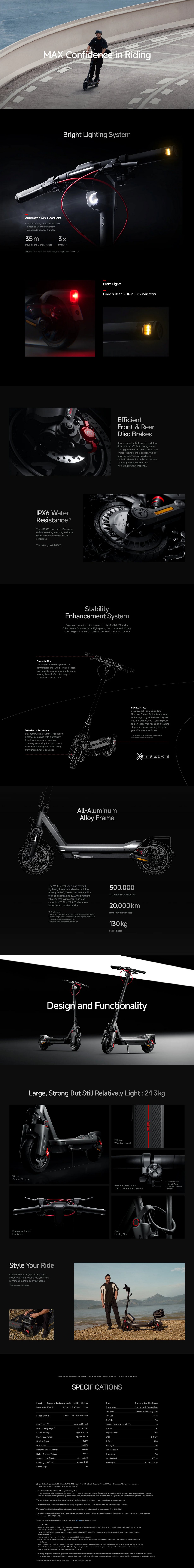 Segway MAX G3 Electric KickScooter