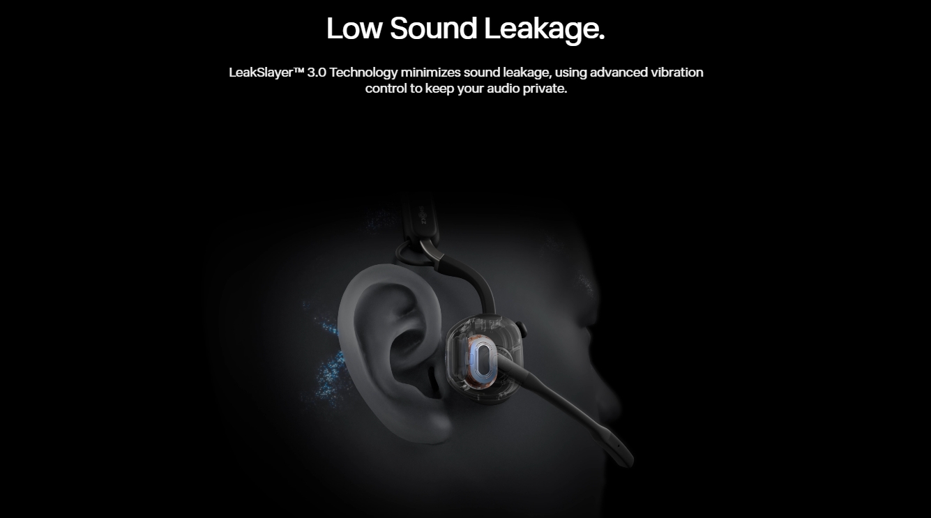 Shokz OpenMeet UC Wireless Bone Conduction Headset with USB-A