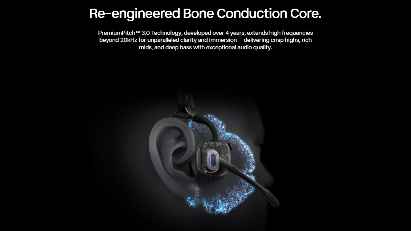 Shokz OpenMeet UC Wireless Bone Conduction Headset with USB-A