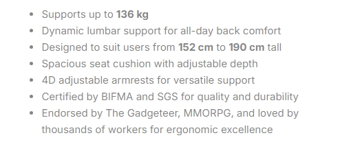 Sihoo A3 Doro C100 Ergonomic Office Chair - Grey