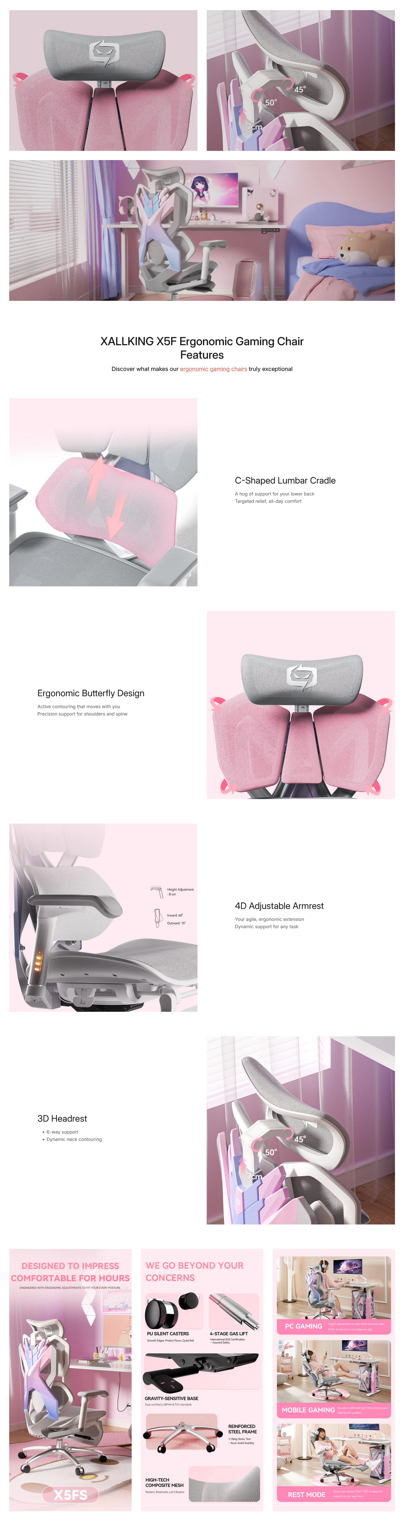 Sihoo Xallking X5F Ergonomic Gaming Chair