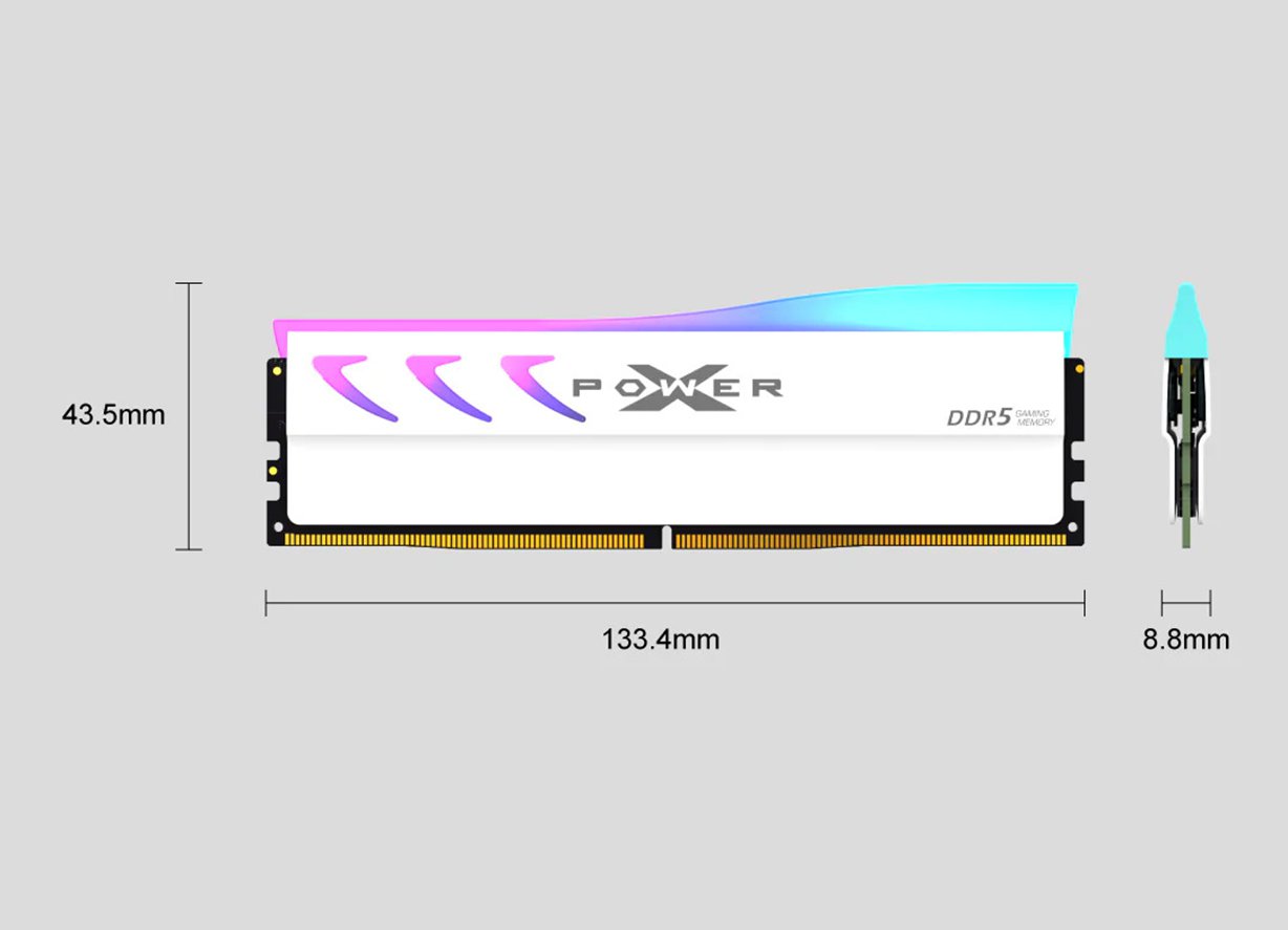Silicon Power XPOWER Storm RGB 32GB (2x16GB) DDR5 6000MT/s CL36 Desktop Memory - Grey