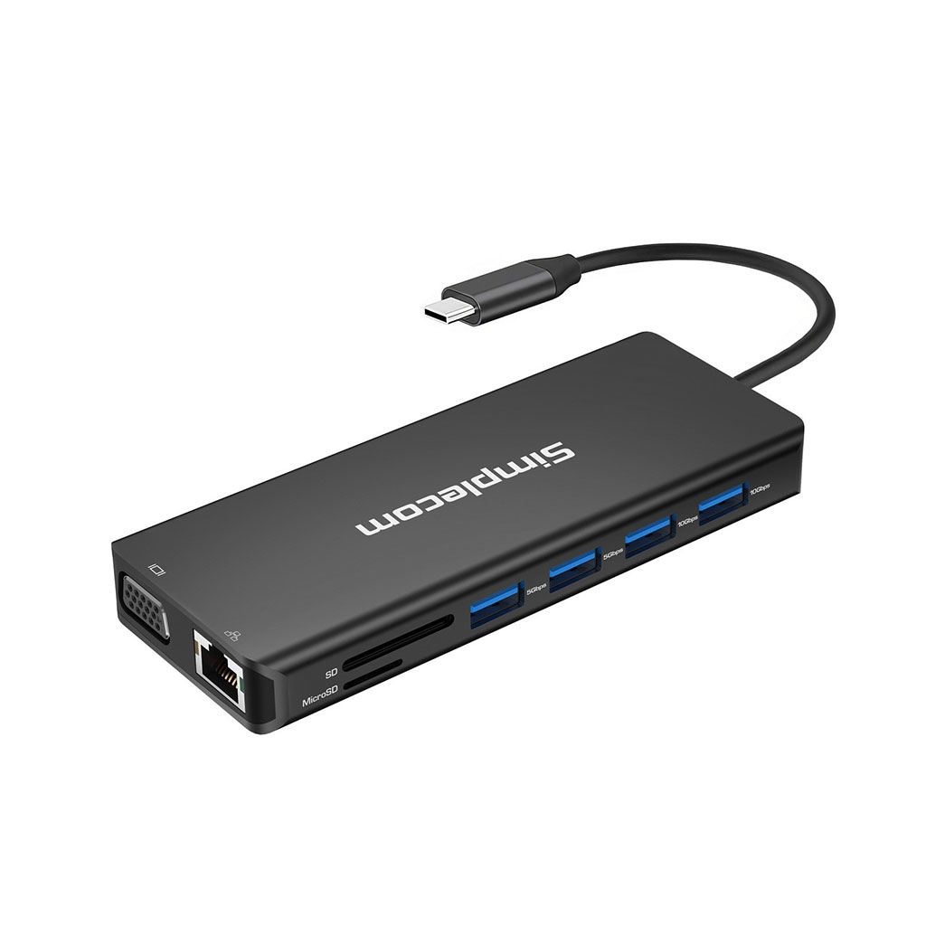 Simplecom CHN613 USB-C 3.2 Gen 2 13-in-1 Multiport Docking Station ...