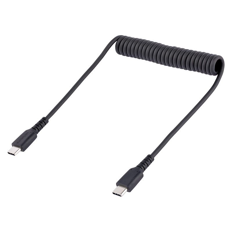 StarTech 20in/50cm Rugged Coiled USBC Charging Cable Black R2CCC50CUSBCABLE Mwave