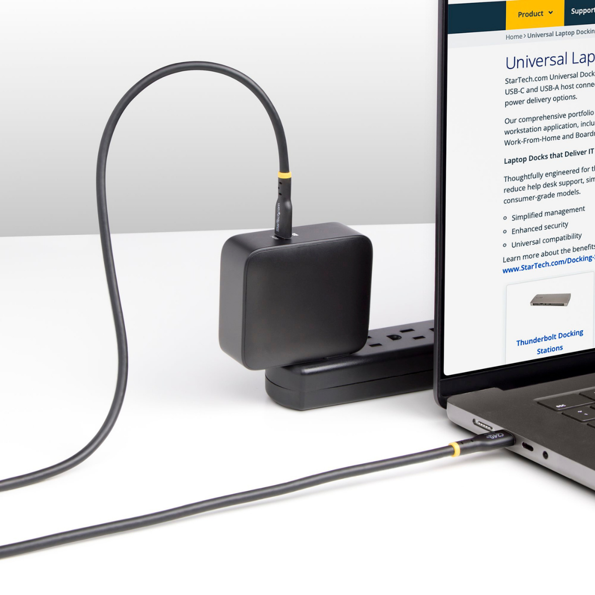 StarTech 3m 240W PD USB-C Charging Cable - Black - USB2EPR3M | Mwave