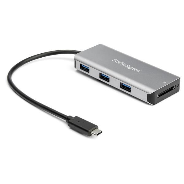 StarTech 3 Port USB C Hub with SD Card Reader/3x USB 10Gbps - Bus Power(HB31C3ASDMB) - 0