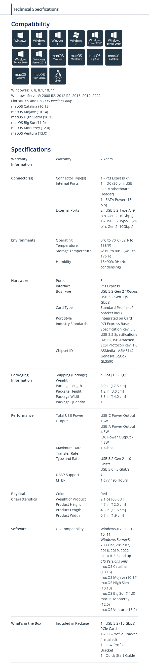 StarTech 5 Port PCIe USB 3.2 Card - Desktop Overview 2