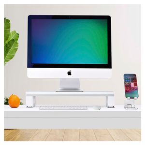 Socle Rehausseur écran Ergonomique - Hauteur Fixe 9 Cm - Support Jusqu'à 15 Kg - Pour écran Ou Portable - Acier