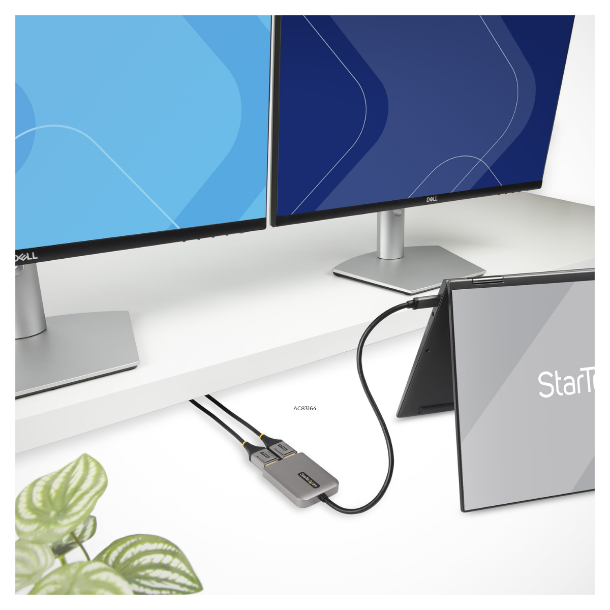 Startech Monitor Adapter StarTech USB-C to Dual 5K 60Hz DisplayPort 1.4 Adapter - MST14CD122DP ...