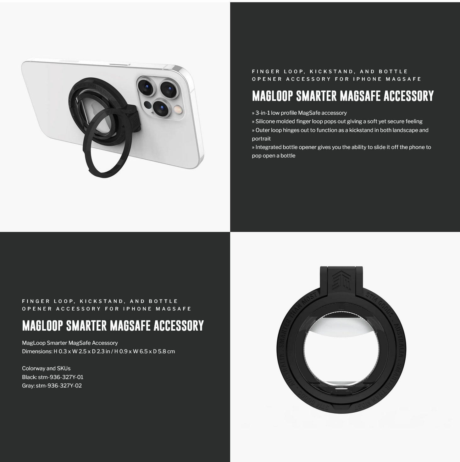STM MagLoop iPhone Bottle Opener - Black