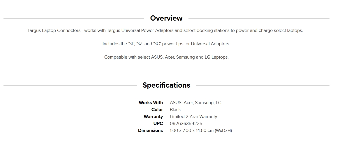 Targus Power Tips - 3 Pack