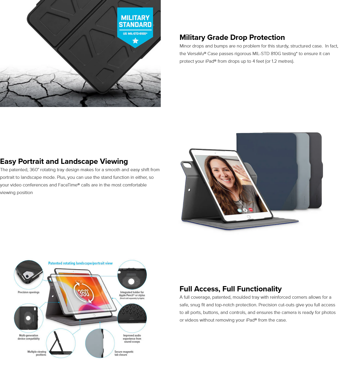 Targus VersaVu Case for iPad A16 & 10th Gen 10.9" - Black
