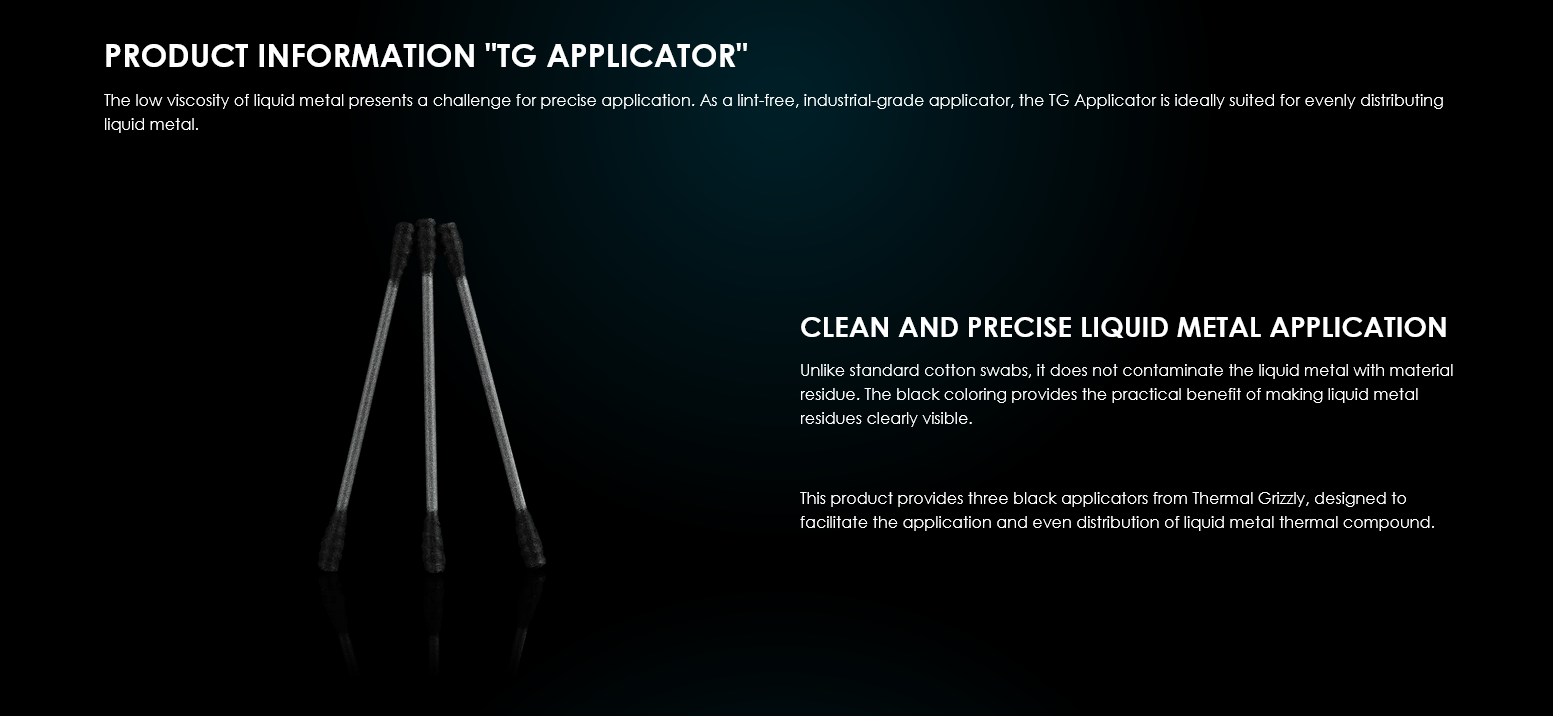 Thermal Grizzly Liquid Metal Applicator - 3 Pcs