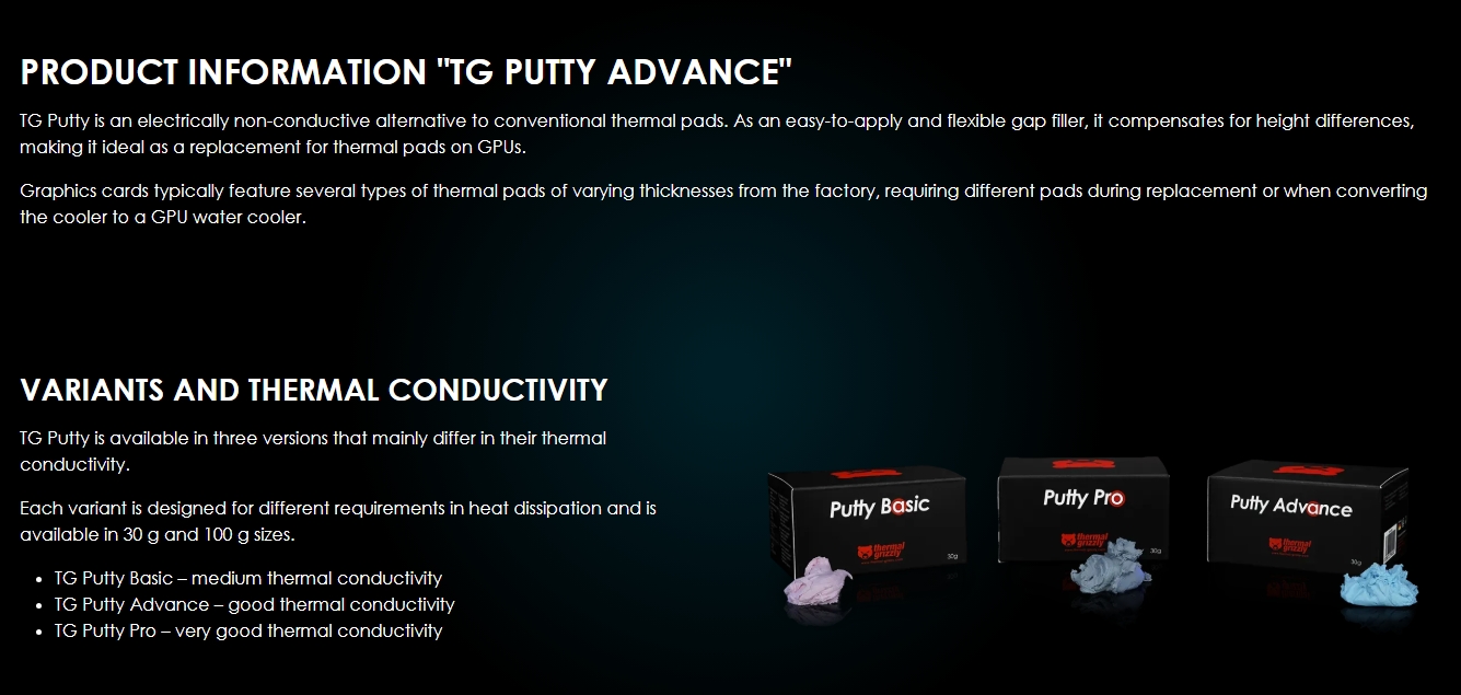 Thermal Grizzly Putty Advanced - 30g