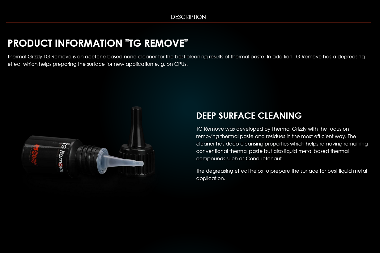 Thermal Grizzly Remove Thermal Paste Cleaner 10ml