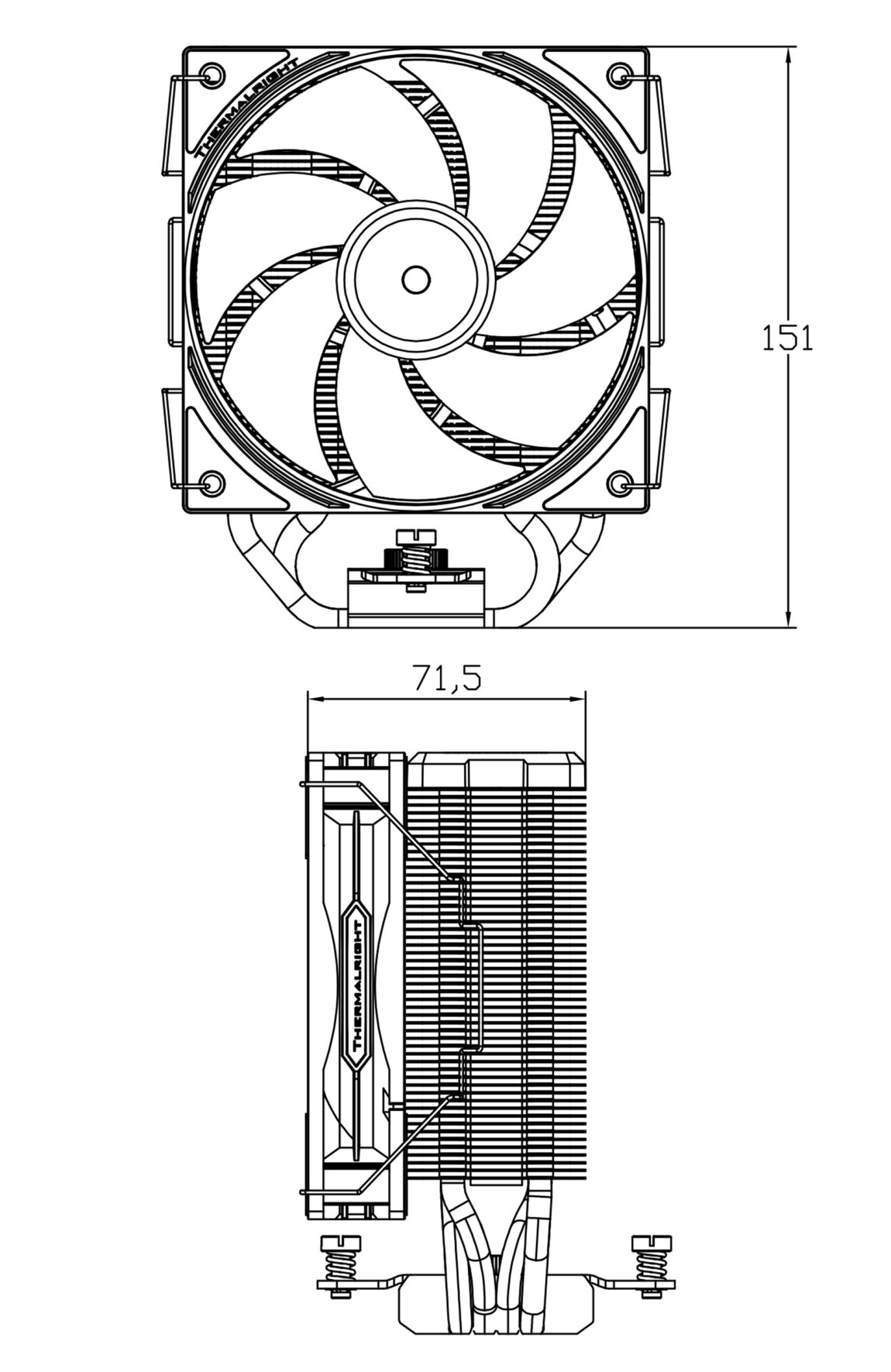 Thermalright Assassin X 120 R Digital ARGB CPU Cooler - White