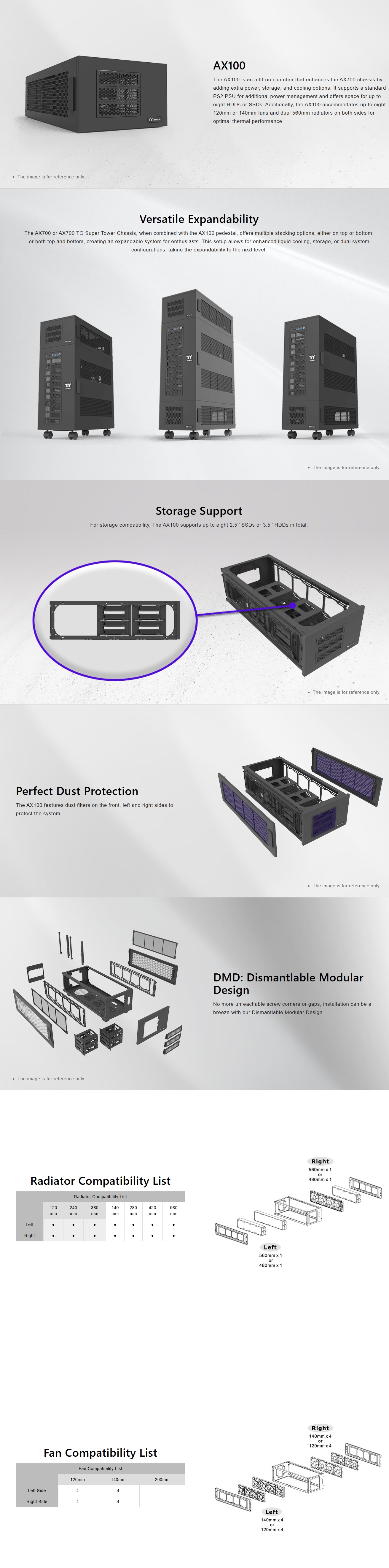 Thermaltake AX100 Pedestal Case - Black