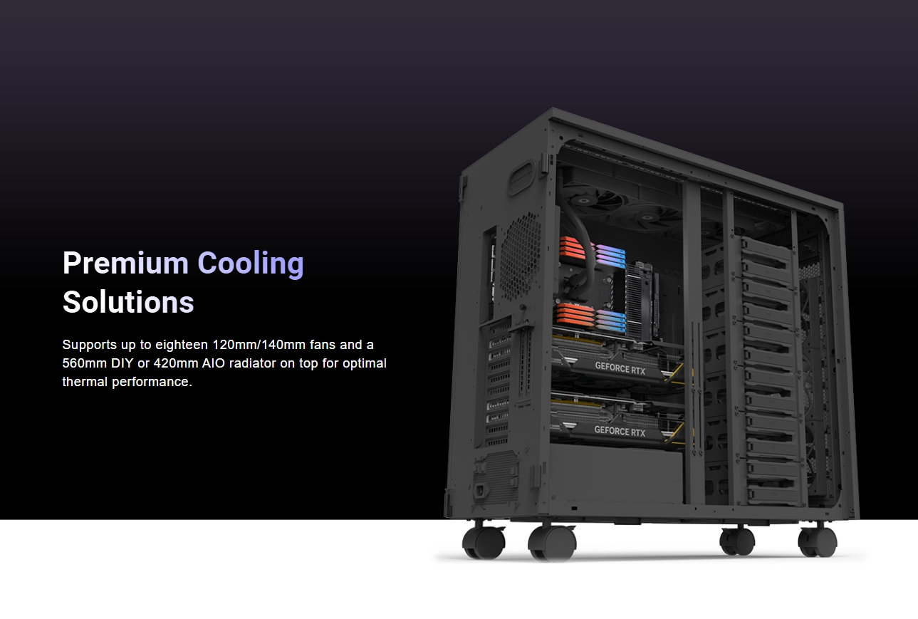 Thermaltake AX700 XL-ATX Super Tower Case - Black
