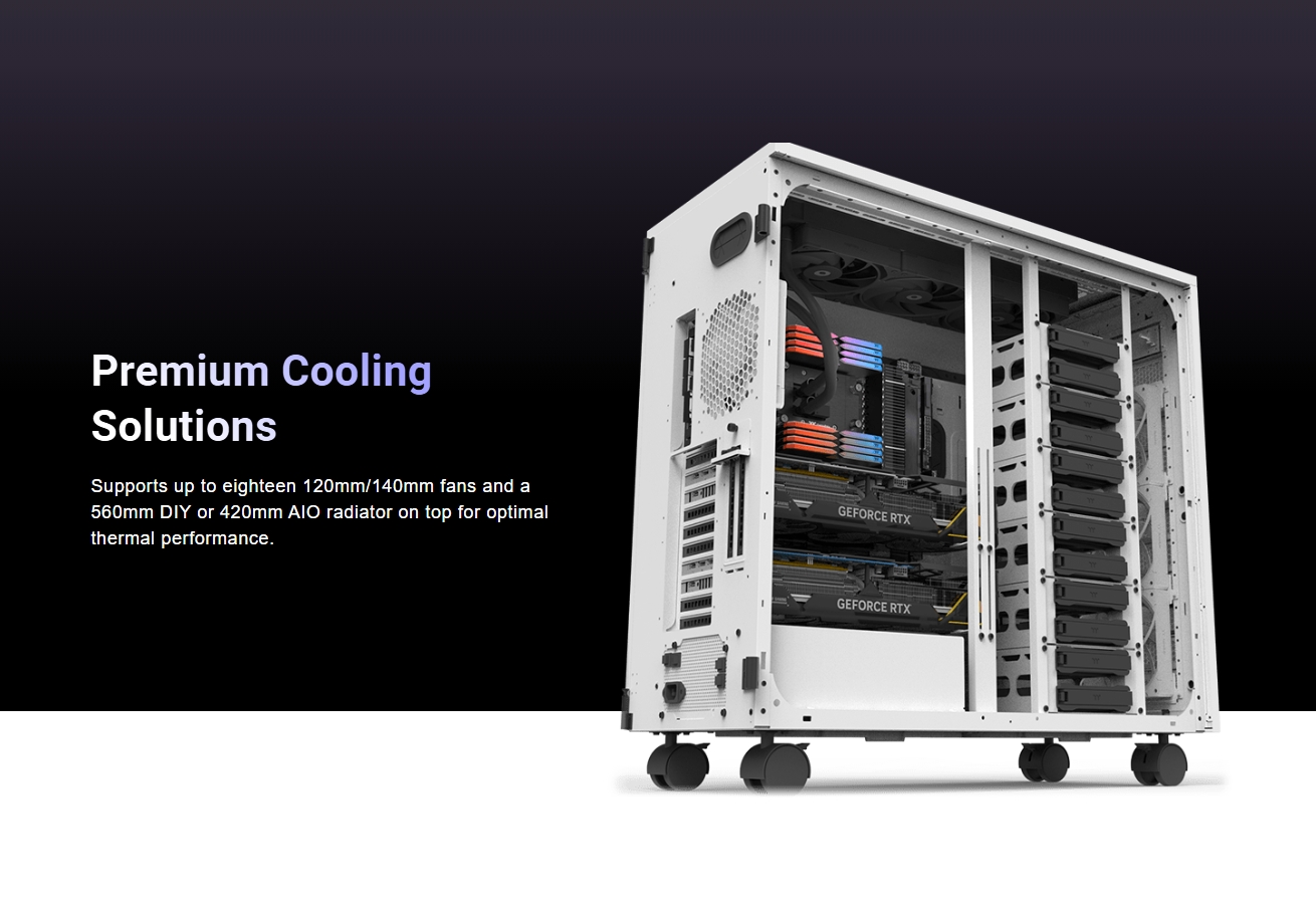 Thermaltake AX700 XL-ATX Super Tower Case - Snow