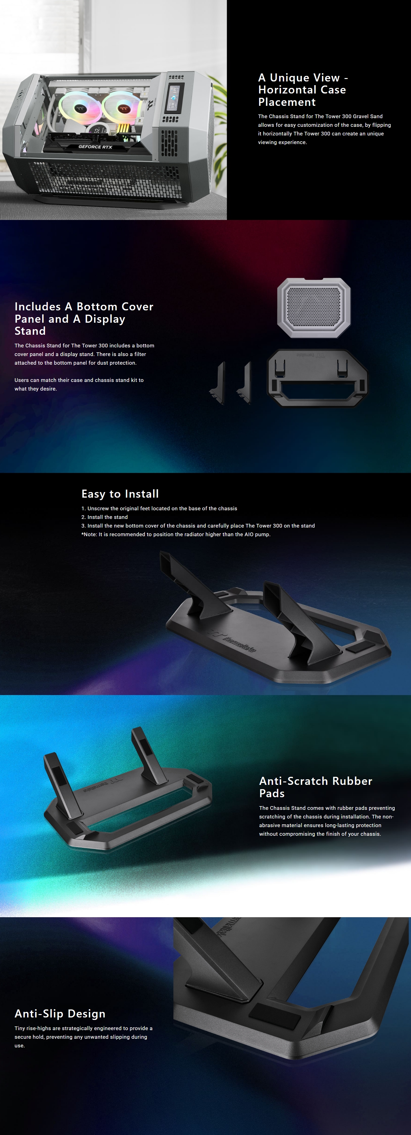 Thermaltake Chassis Stand Kit for The Tower 300 - Limestone