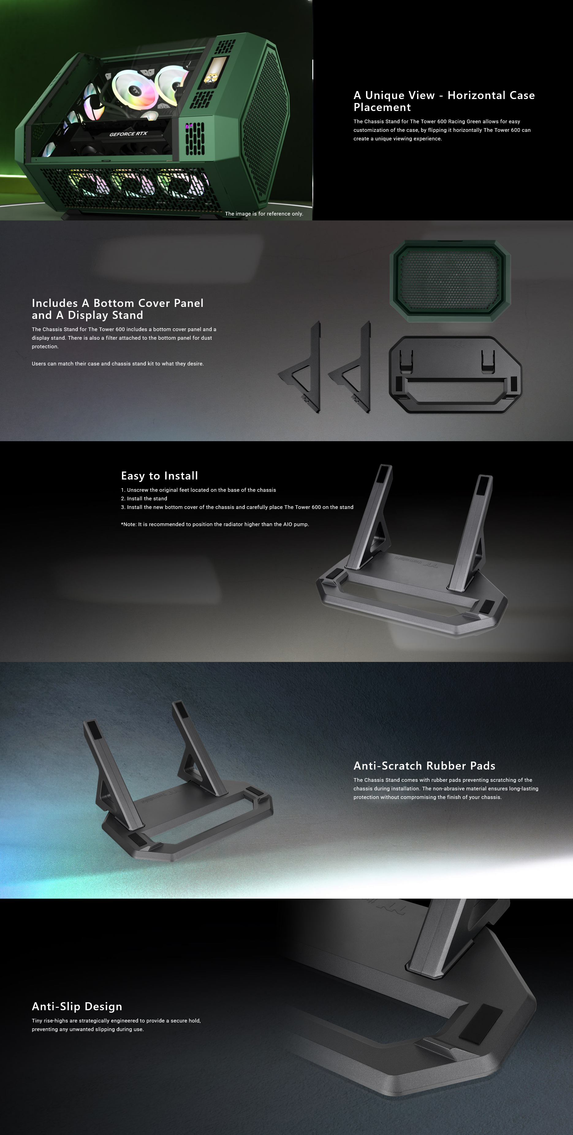 Thermaltake Chassis Stand Kit for The Tower 600 - Racing Green