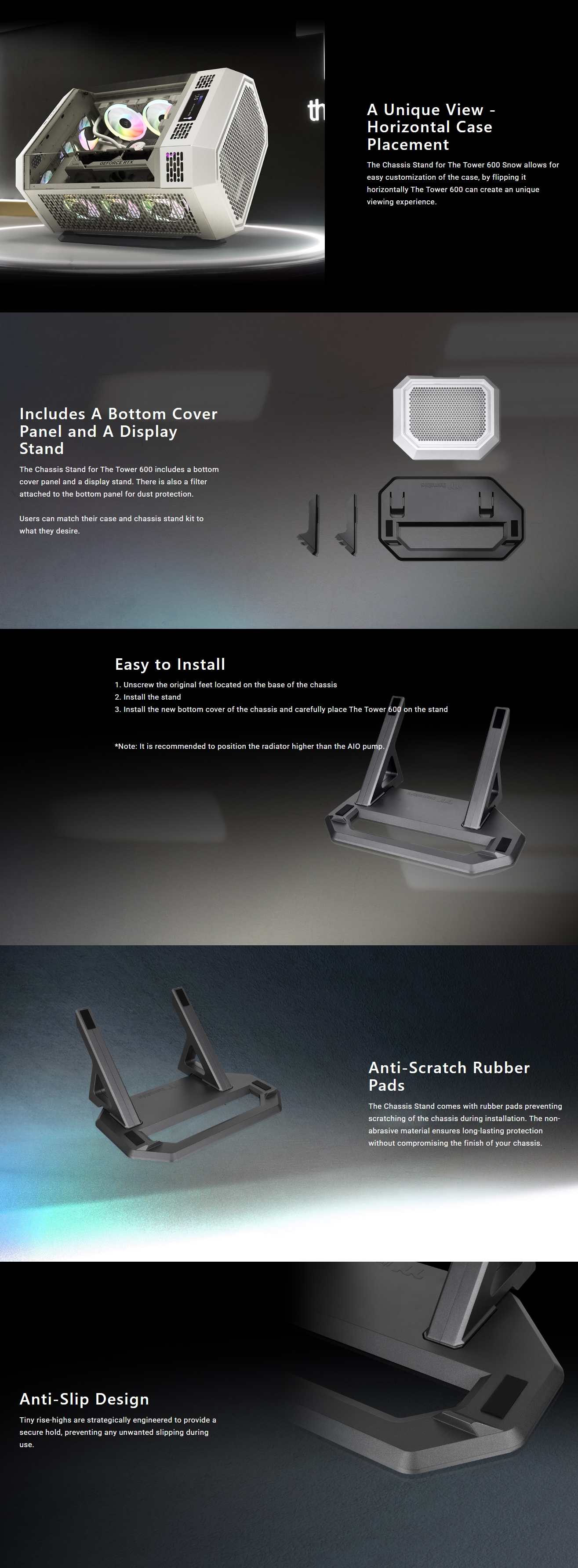 Thermaltake Chassis Stand Kit for The Tower 600 - Snow