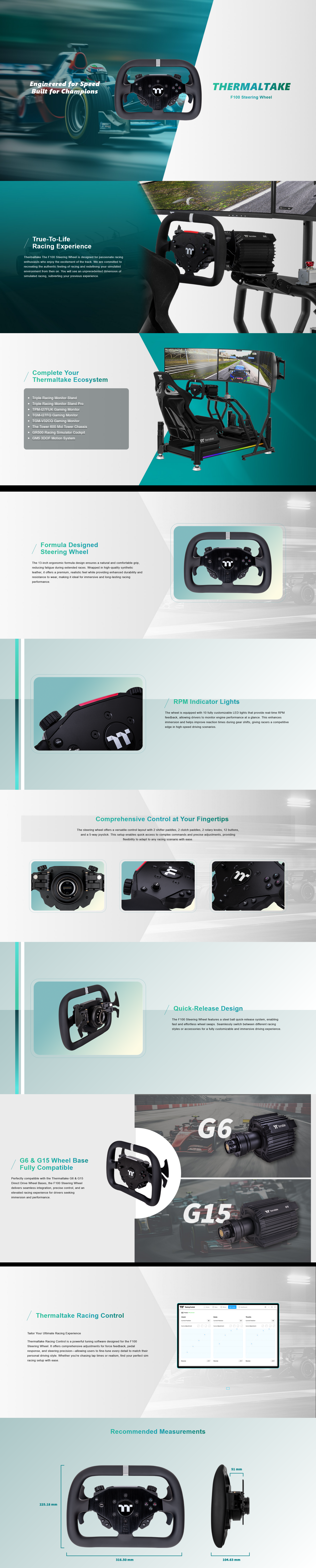 Thermaltake F100 Formula Steering Wheel